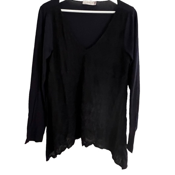Johnny Was Dresses & Skirts - Johnny Was 4 Love And Liberty Black Top Womens M Embroidered Asymmetrical